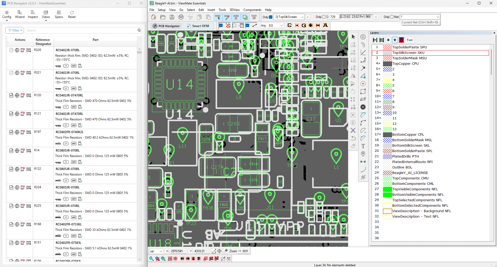 ViewMate Essentials Software Interface
